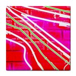 Pop Art Neon Wall Tile Coaster Front