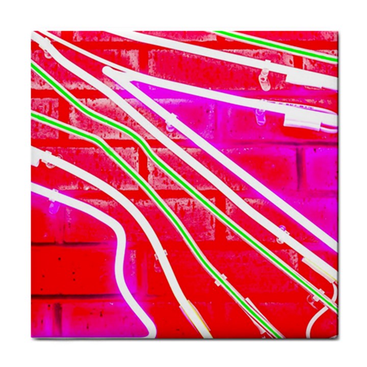 Pop Art Neon Wall Tile Coaster