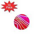 Pop Art Neon Wall 1  Mini Magnet (10 pack)  Front