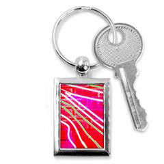 Pop Art Neon Wall Key Chain (rectangle) by essentialimage365