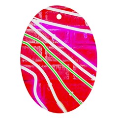 Pop Art Neon Wall Oval Ornament (two Sides) by essentialimage365