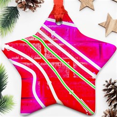 Pop Art Neon Wall Star Ornament (two Sides) by essentialimage365