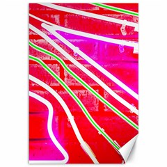 Pop Art Neon Wall Canvas 12  X 18  by essentialimage365