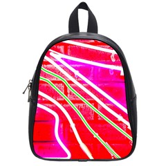 Pop Art Neon Wall School Bag (small)