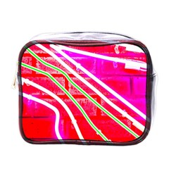 Pop Art Neon Wall Mini Toiletries Bag (one Side) by essentialimage365