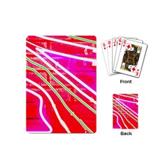 Pop Art Neon Wall Playing Cards Single Design (mini) by essentialimage365