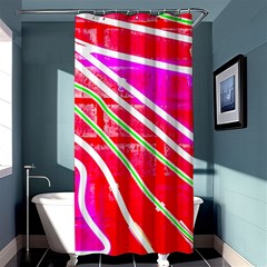 Pop Art Neon Wall Shower Curtain 36  X 72  (stall)  by essentialimage365