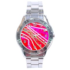 Pop Art Neon Wall Stainless Steel Analogue Watch by essentialimage365