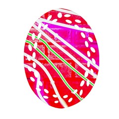 Pop Art Neon Wall Ornament (oval Filigree) by essentialimage365