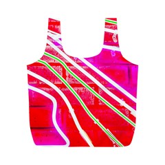 Pop Art Neon Wall Full Print Recycle Bag (m) by essentialimage365