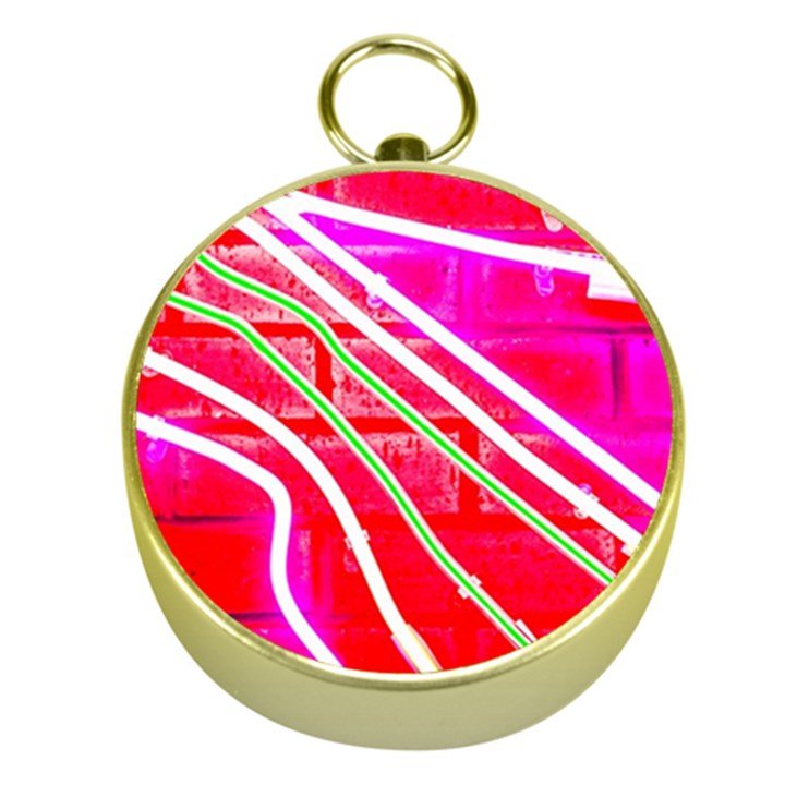 Pop Art Neon Wall Gold Compasses