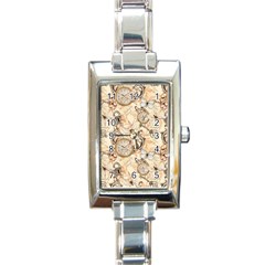 Clock Butterfly Pattern Rectangle Italian Charm Watch