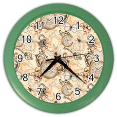 Clock Butterfly Pattern Color Wall Clock