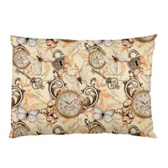 Clock Butterfly Pattern Pillow Case