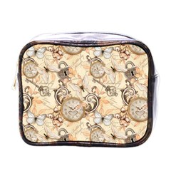 Clock Butterfly Pattern Mini Toiletries Bag (One Side)