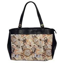 Clock Butterfly Pattern Oversize Office Handbag