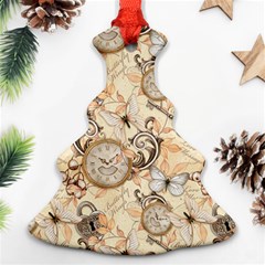 Clock Butterfly Pattern Ornament (Christmas Tree) 