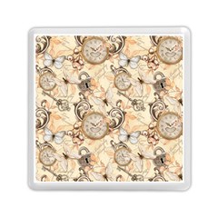 Clock Butterfly Pattern Memory Card Reader (square) by designsbymallika