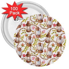 Latterns Pattern 3  Buttons (100 Pack)  by designsbymallika