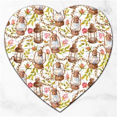 Latterns Pattern Jigsaw Puzzle (heart) by designsbymallika