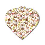 Latterns Pattern Dog Tag Heart (Two Sides) Front