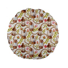 Latterns Pattern Standard 15  Premium Flano Round Cushions by designsbymallika