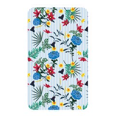 Blue Floral Stripes Memory Card Reader (rectangular) by designsbymallika