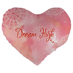 Dream High Large 19  Premium Heart Shape Cushions by designsbymallika