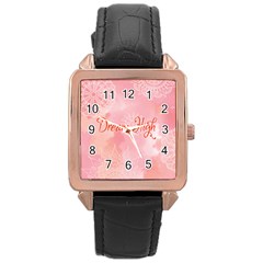 Dream High Rose Gold Leather Watch  by designsbymallika