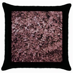 Red Leaves Photo Pattern Throw Pillow Case (black)