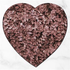 Red Leaves Photo Pattern Jigsaw Puzzle (heart) by dflcprintsclothing