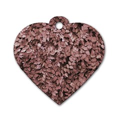 Red Leaves Photo Pattern Dog Tag Heart (one Side) by dflcprintsclothing