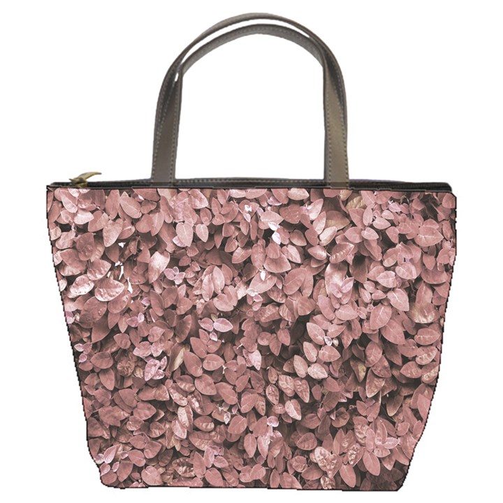 Red Leaves Photo Pattern Bucket Bag