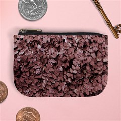 Red Leaves Photo Pattern Mini Coin Purse by dflcprintsclothing