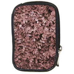 Red Leaves Photo Pattern Compact Camera Leather Case by dflcprintsclothing