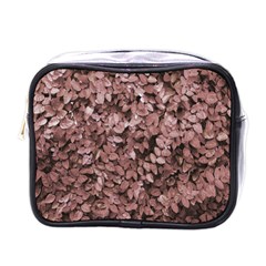 Red Leaves Photo Pattern Mini Toiletries Bag (one Side)