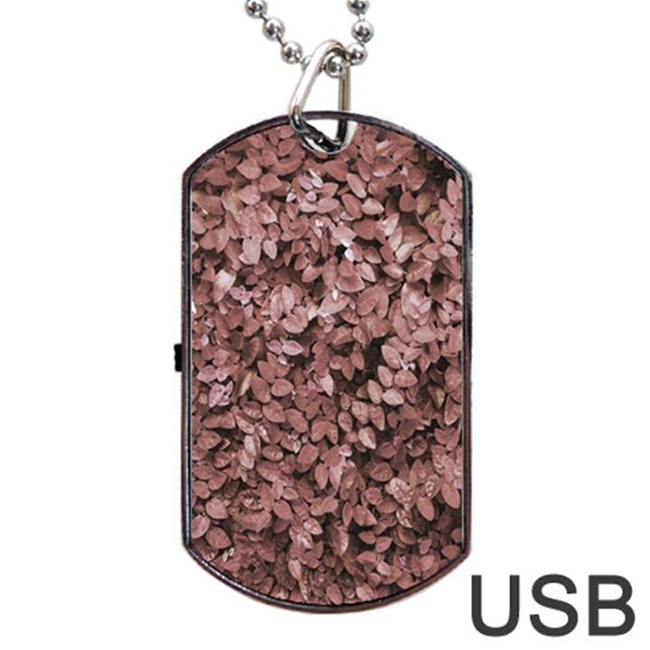 Red Leaves Photo Pattern Dog Tag USB Flash (Two Sides)