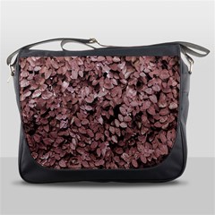 Red Leaves Photo Pattern Messenger Bag by dflcprintsclothing