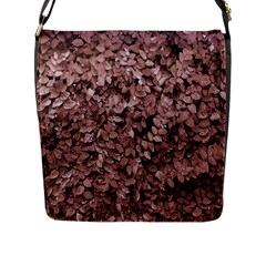 Red Leaves Photo Pattern Flap Closure Messenger Bag (l) by dflcprintsclothing