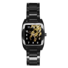 Bud Gilt  Stainless Steel Barrel Watch by MRNStudios