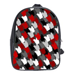 Abstract Paint Splashes, Mixed Colors, Black, Red, White School Bag (xl) by Casemiro