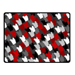 Abstract Paint Splashes, Mixed Colors, Black, Red, White Double Sided Fleece Blanket (small)  by Casemiro