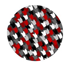 Abstract Paint Splashes, Mixed Colors, Black, Red, White Mini Round Pill Box (pack Of 3) by Casemiro