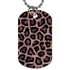 Realistic Leopard Fur Pattern, Brown, Black Spots Dog Tag (one Side) by Casemiro