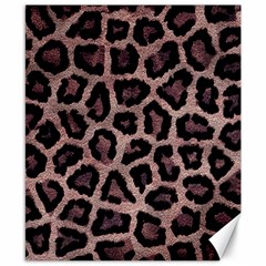 Realistic Leopard Fur Pattern, Brown, Black Spots Canvas 8  X 10  by Casemiro