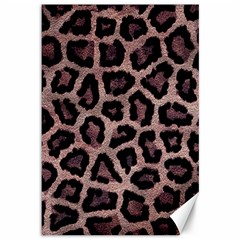 Realistic Leopard Fur Pattern, Brown, Black Spots Canvas 12  X 18  by Casemiro