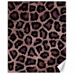 Realistic Leopard Fur Pattern, Brown, Black Spots Canvas 16  X 20  by Casemiro