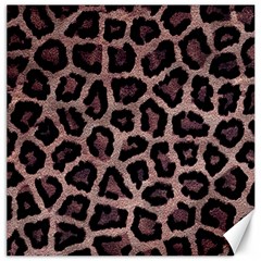 Realistic Leopard Fur Pattern, Brown, Black Spots Canvas 20  X 20  by Casemiro