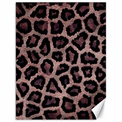 Realistic Leopard Fur Pattern, Brown, Black Spots Canvas 18  X 24  by Casemiro