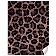 Realistic Leopard Fur Pattern, Brown, Black Spots Canvas 36  X 48  by Casemiro